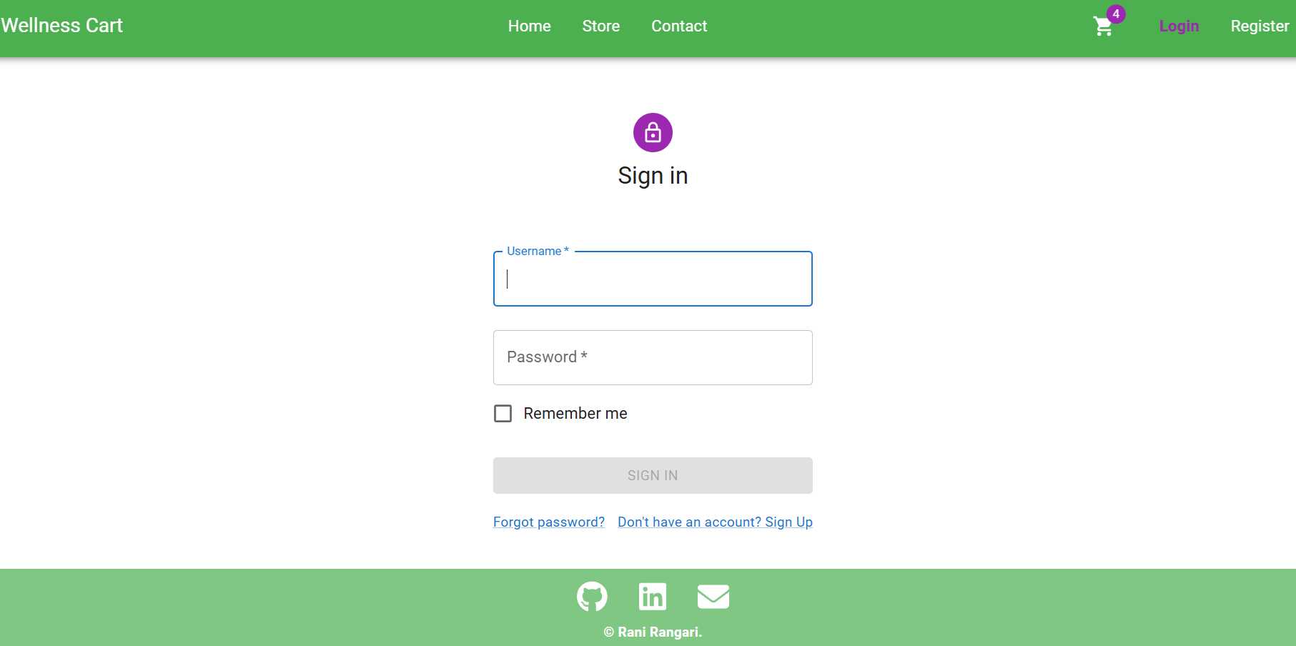 Ecommerce CRUD App preview 1