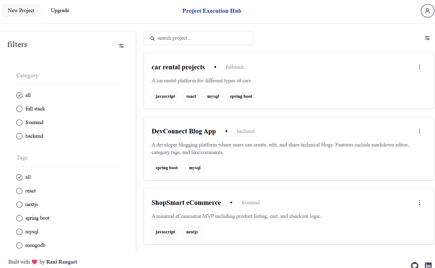 Project Execution Hub preview 1