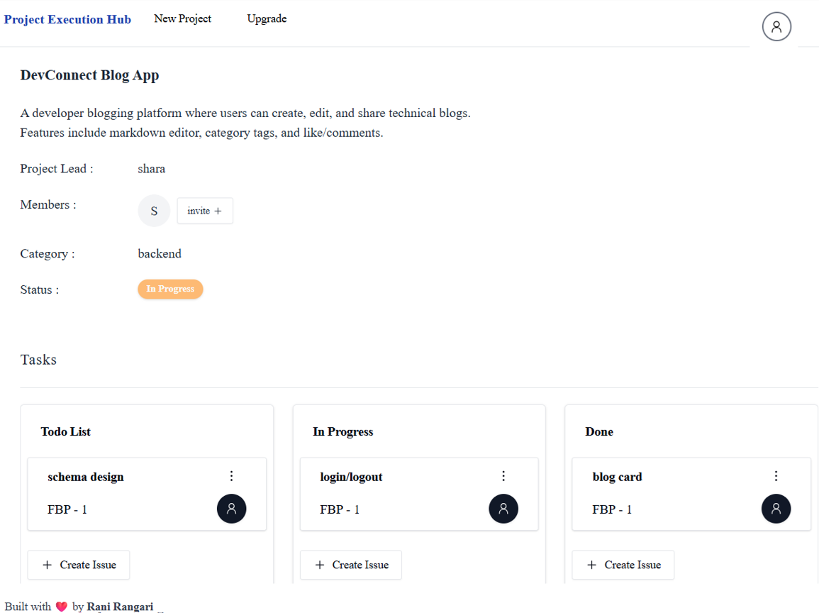 Project Execution Hub preview 2