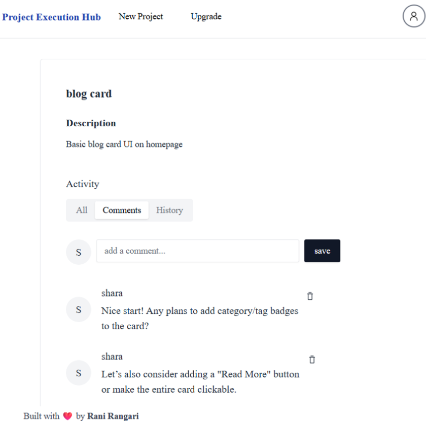 Project Execution Hub preview 3